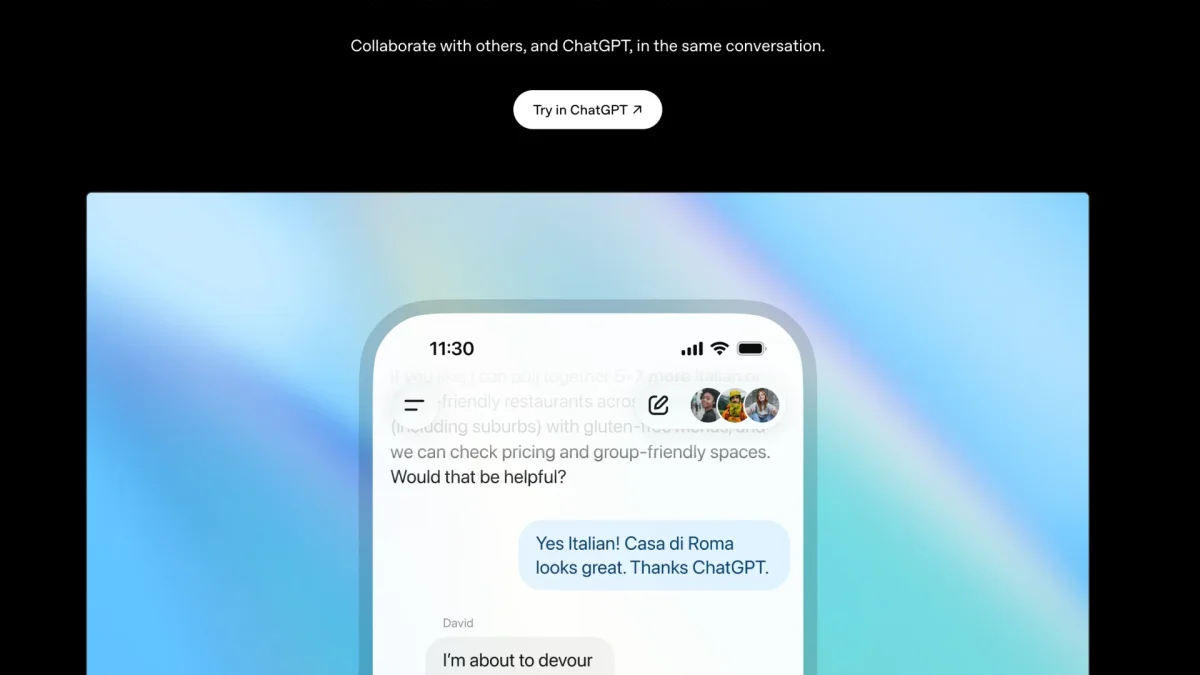 ChatGPTに「グループチャット」登場──AIと人が同じルームで協働する時代へ