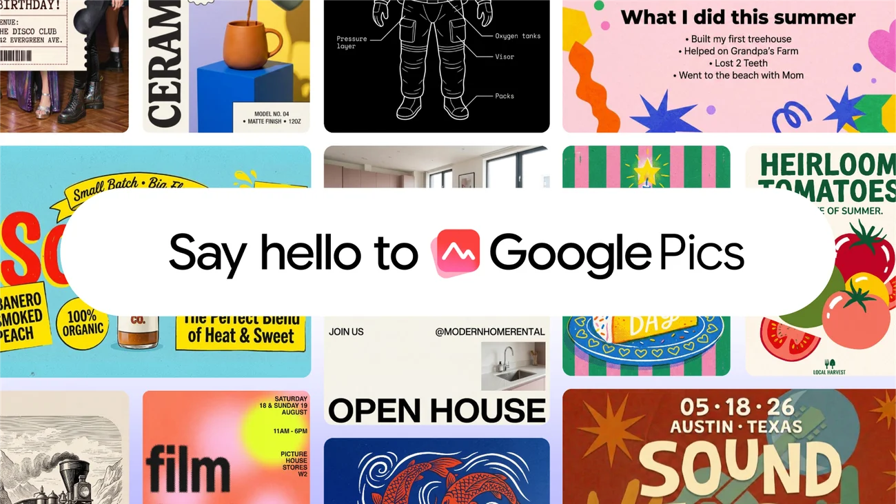 Googleが「Google Pics」発表、プロンプトで画像を作るWorkspace向けAIツール